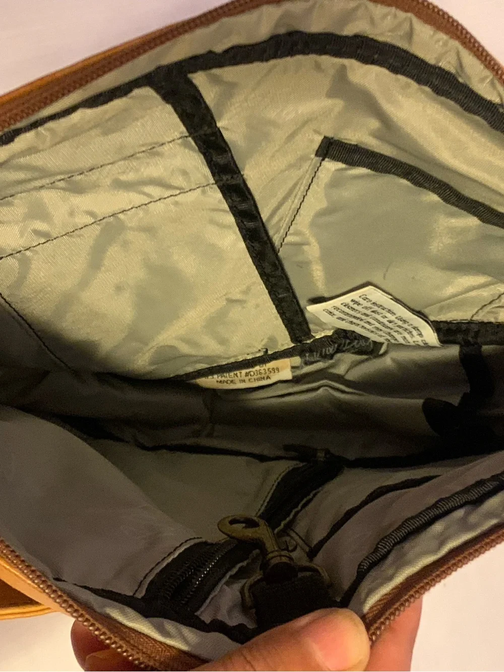 L.L. Bean Ameribag leather sling backpack,